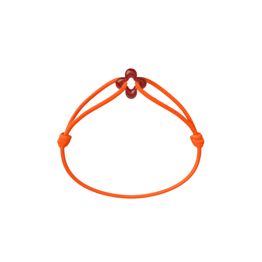 Mini Red Clover Cord Bracelet
