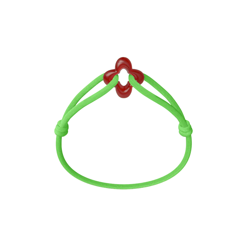Red Clover Cord Bracelet