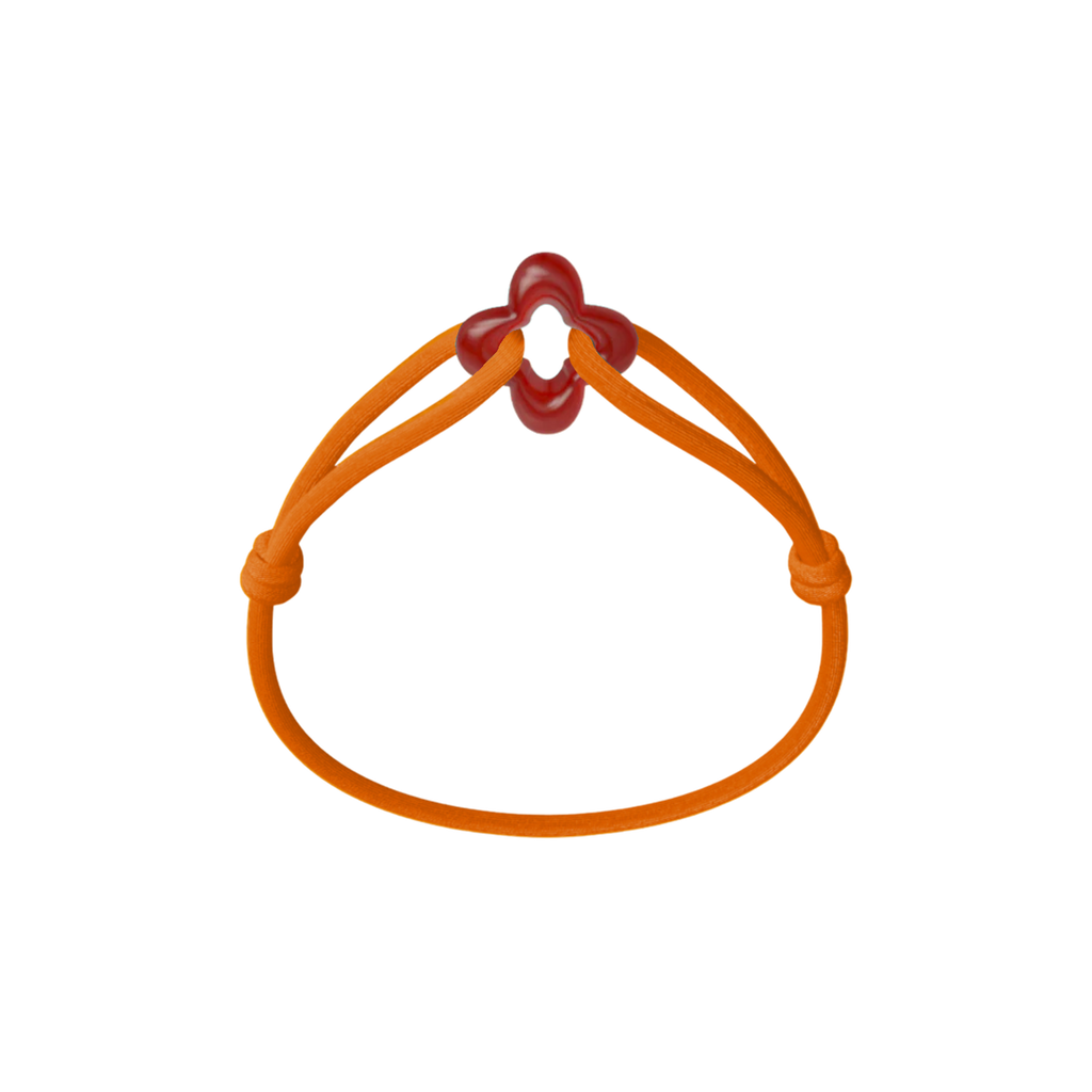 Red Clover Cord Bracelet