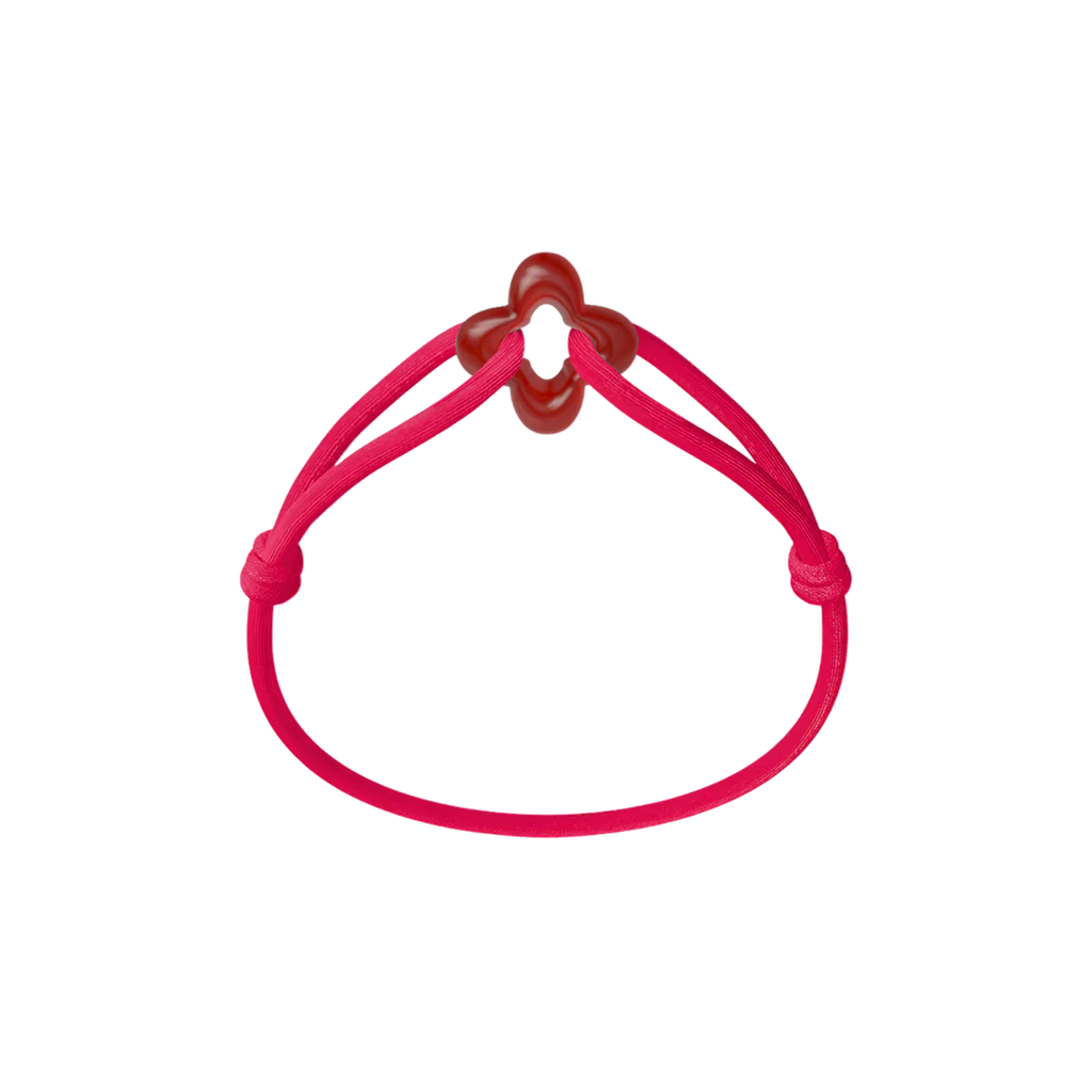 Red Clover Cord Bracelet