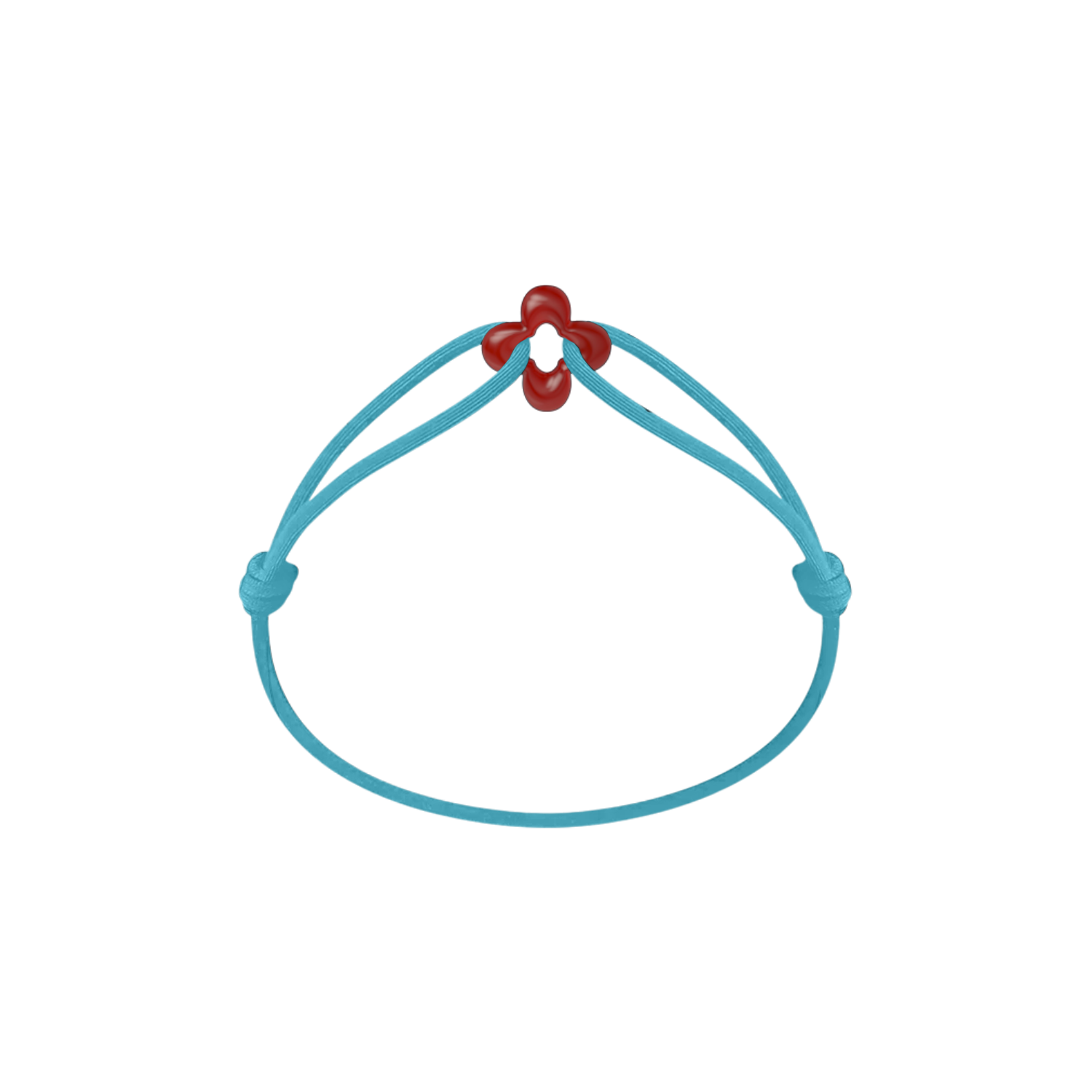Mini Red Clover Cord Bracelet