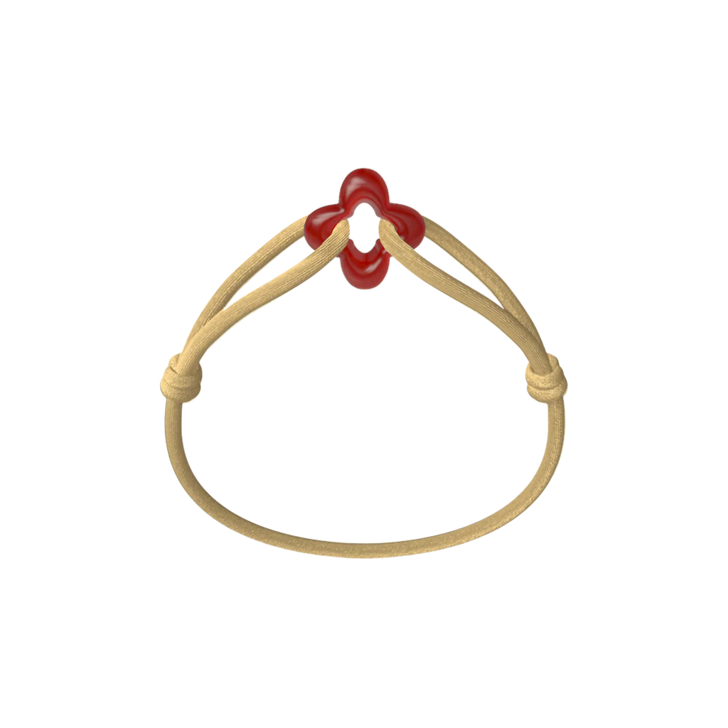 Red Clover Cord Bracelet