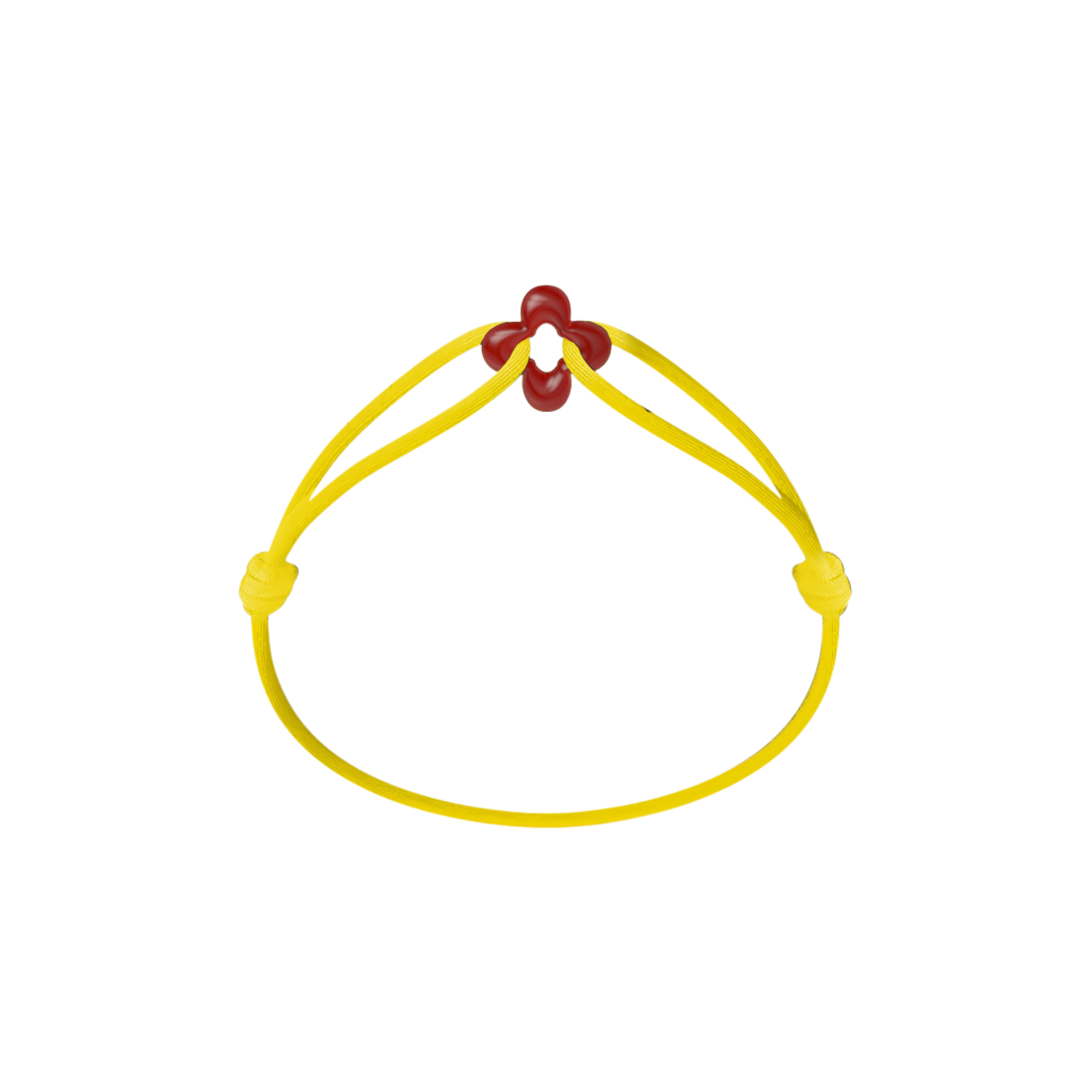Mini Red Clover Cord Bracelet