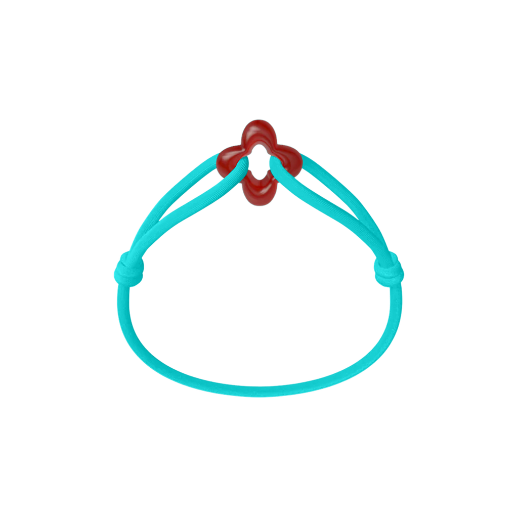 Red Clover Cord Bracelet