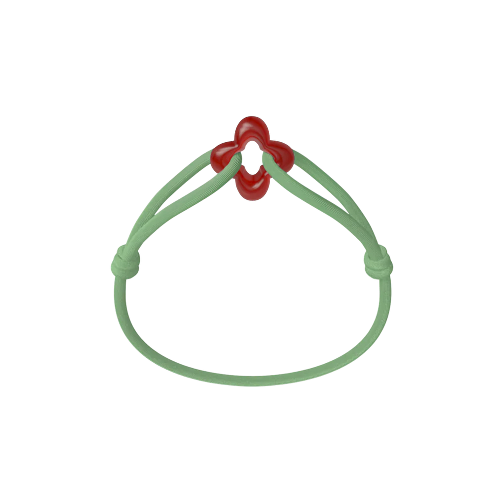 Red Clover Cord Bracelet