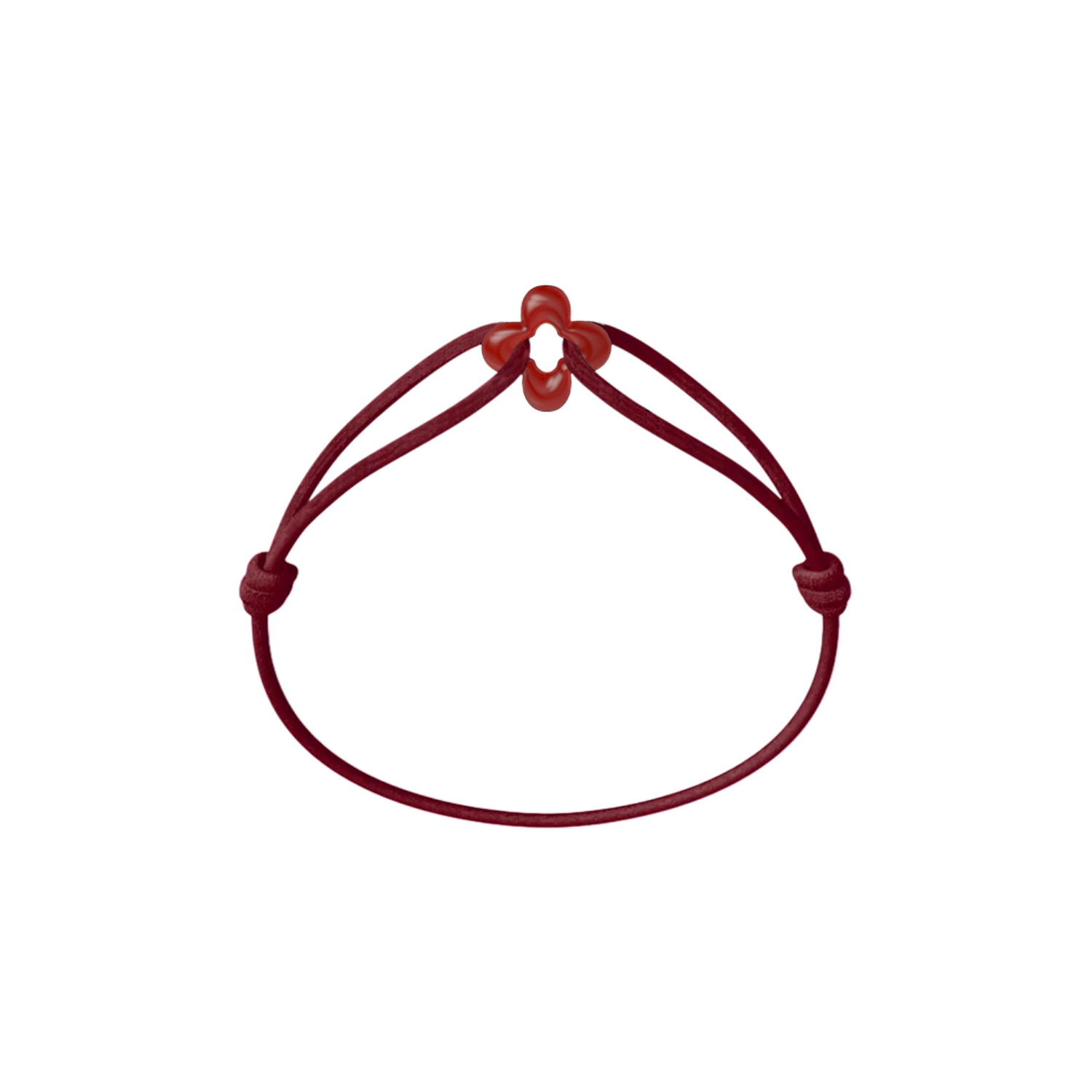 Mini Red Clover Cord Bracelet