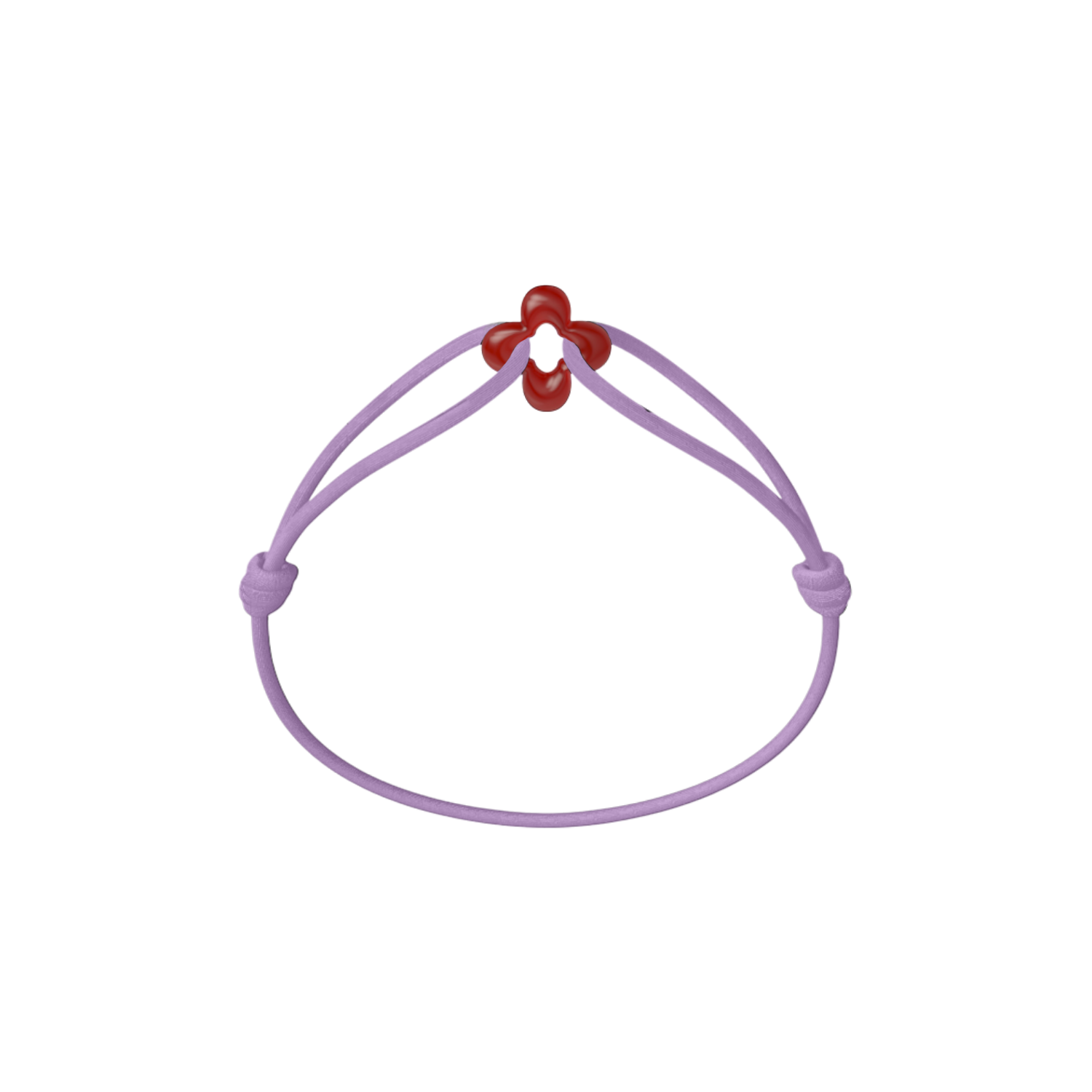 Mini Red Clover Cord Bracelet