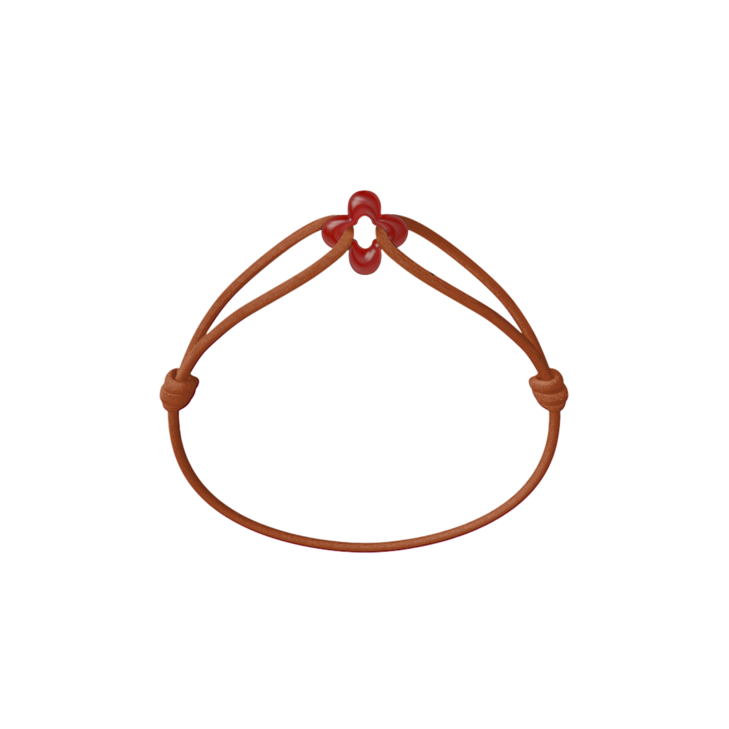 Mini Red Clover Cord Bracelet