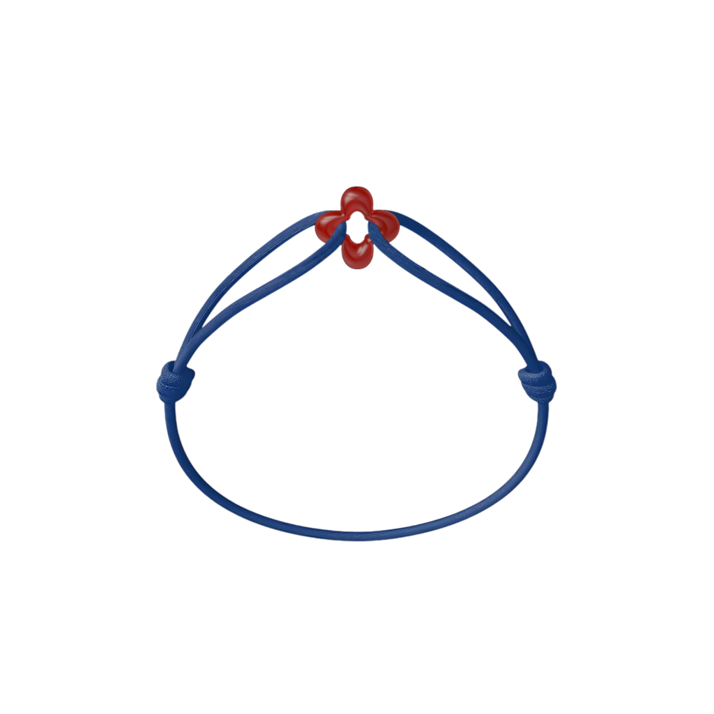Mini Red Clover Cord Bracelet