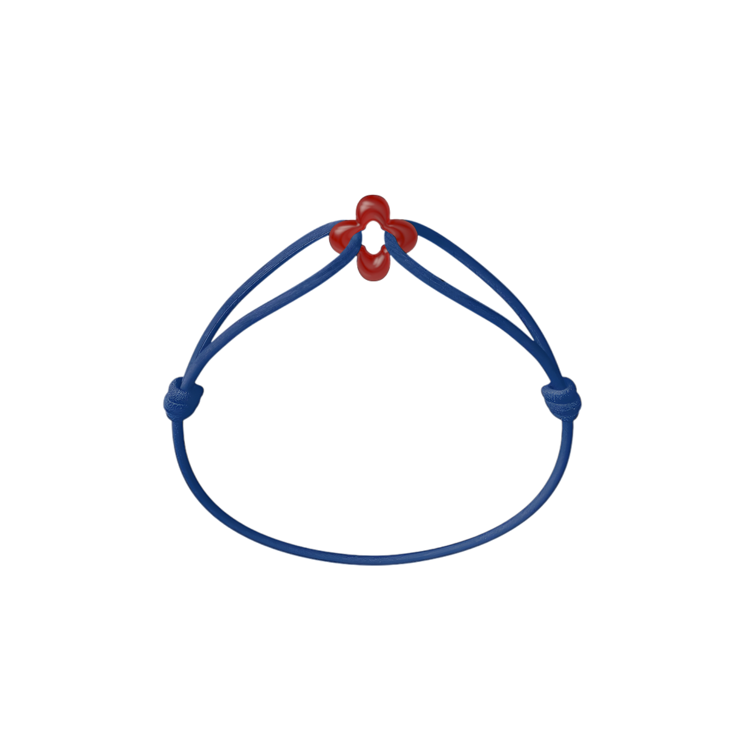 Mini Red Clover Cord Bracelet