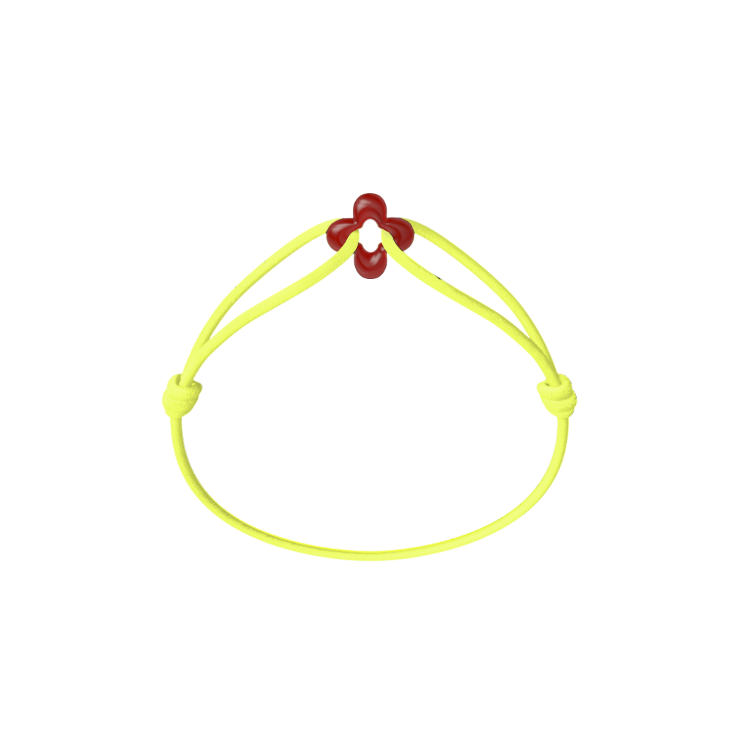 Mini Red Clover Cord Bracelet