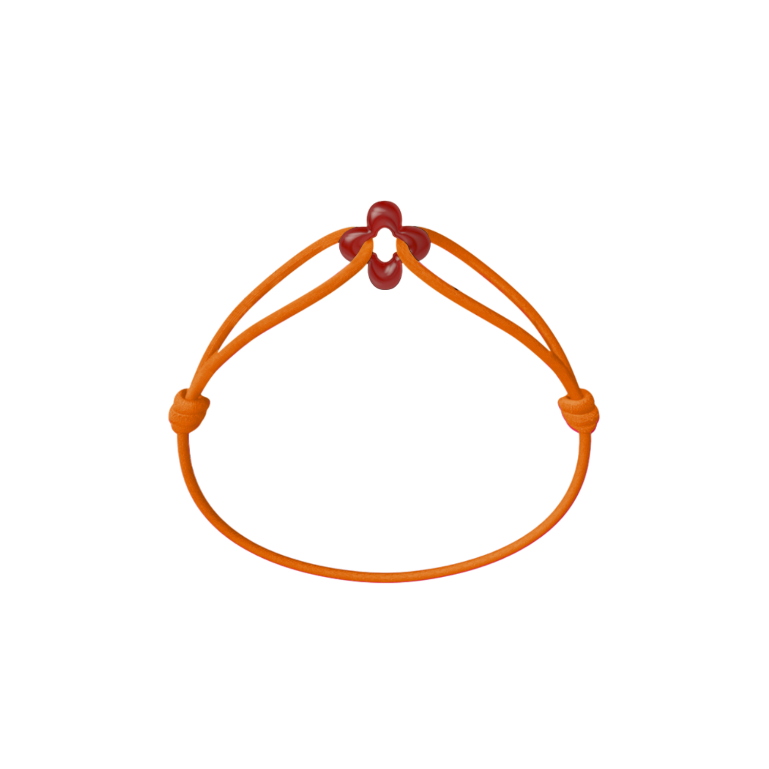 Mini Red Clover Cord Bracelet