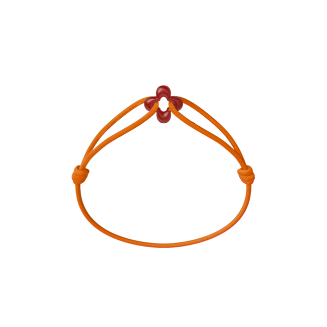 Mini Red Clover Cord Bracelet