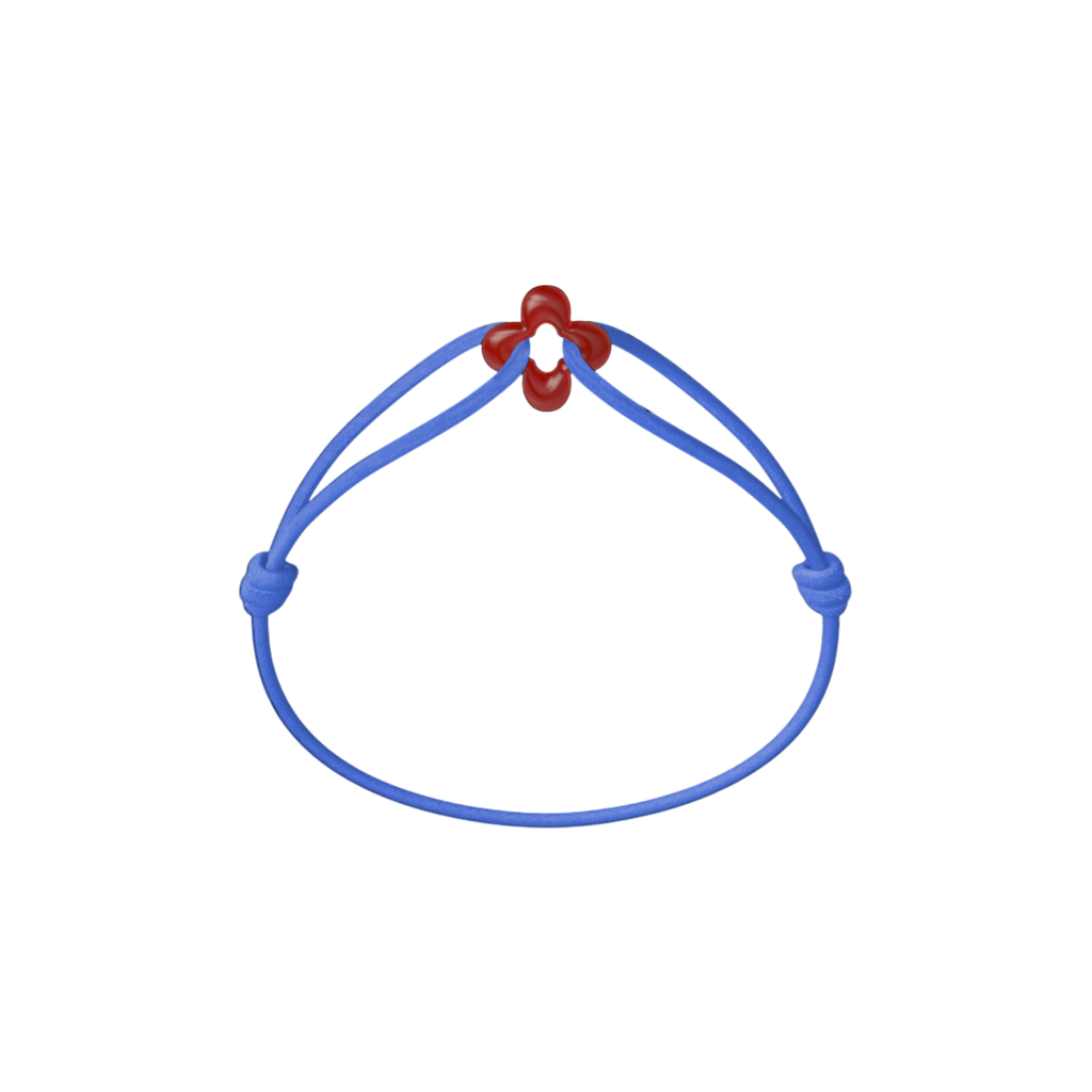 Mini Red Clover Cord Bracelet