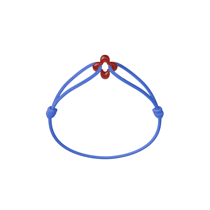 Mini Red Clover Cord Bracelet