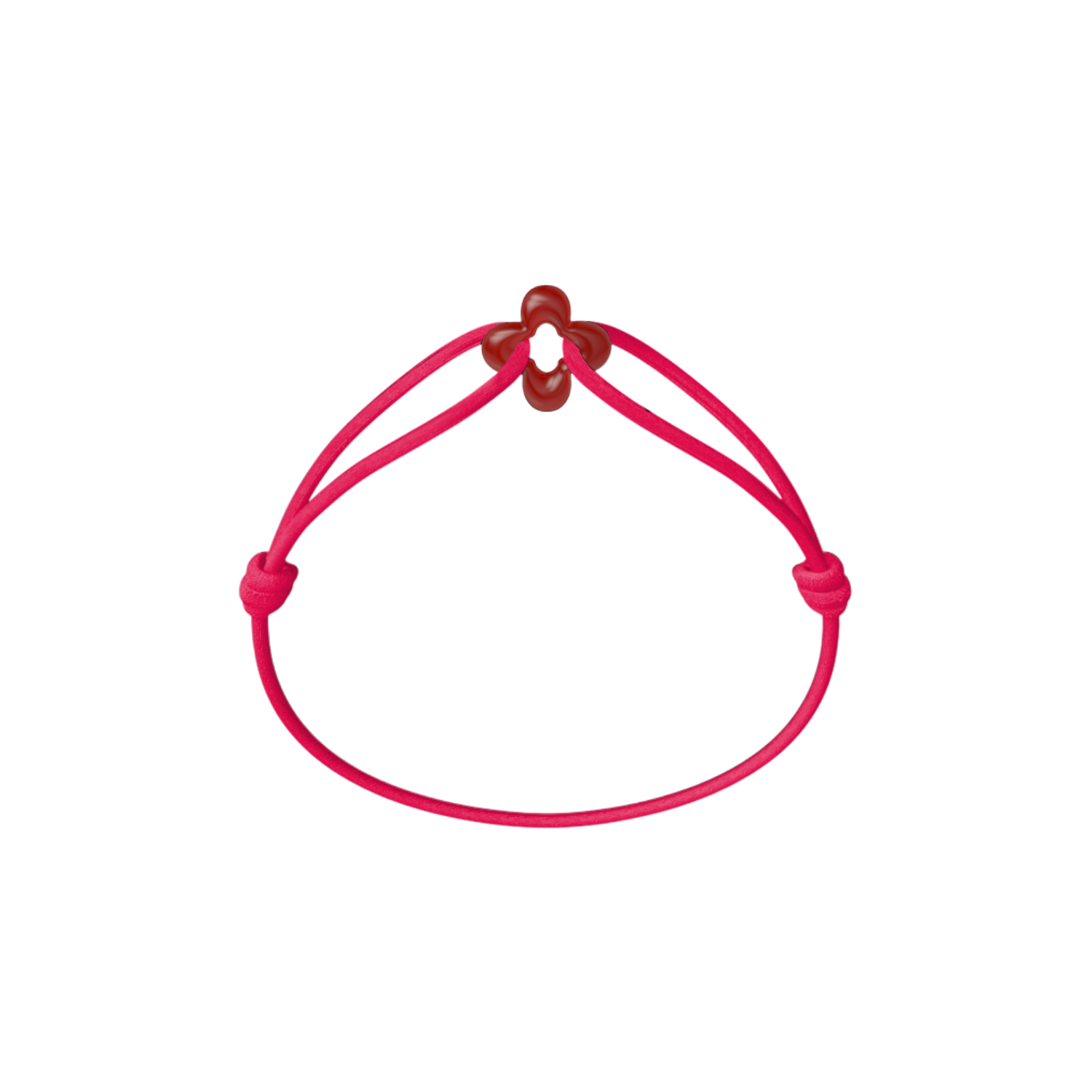 Mini Red Clover Cord Bracelet