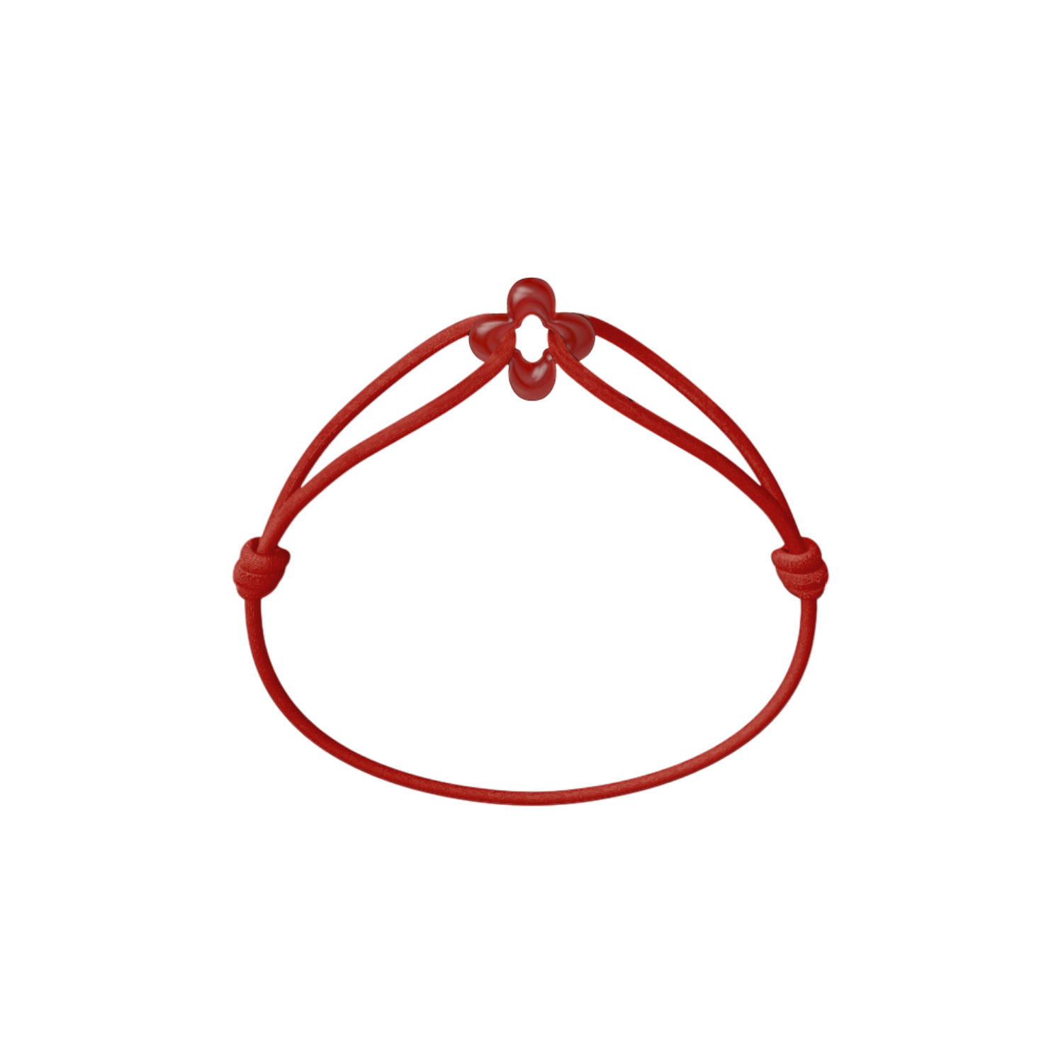 Mini Red Clover Cord Bracelet