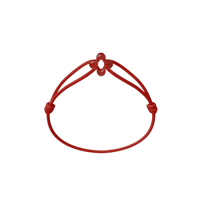 Mini Red Clover Cord Bracelet