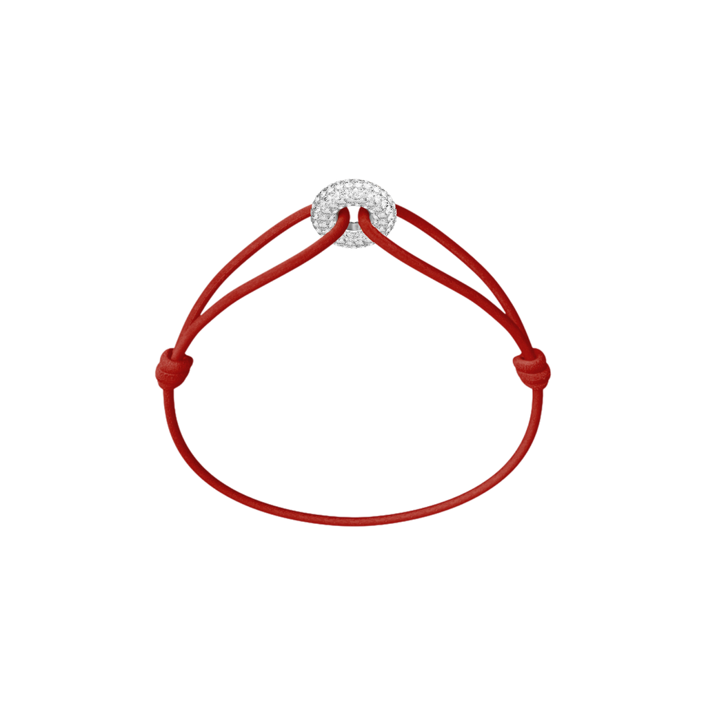 Mini Silver Soho Pavé Cord Bracelet
