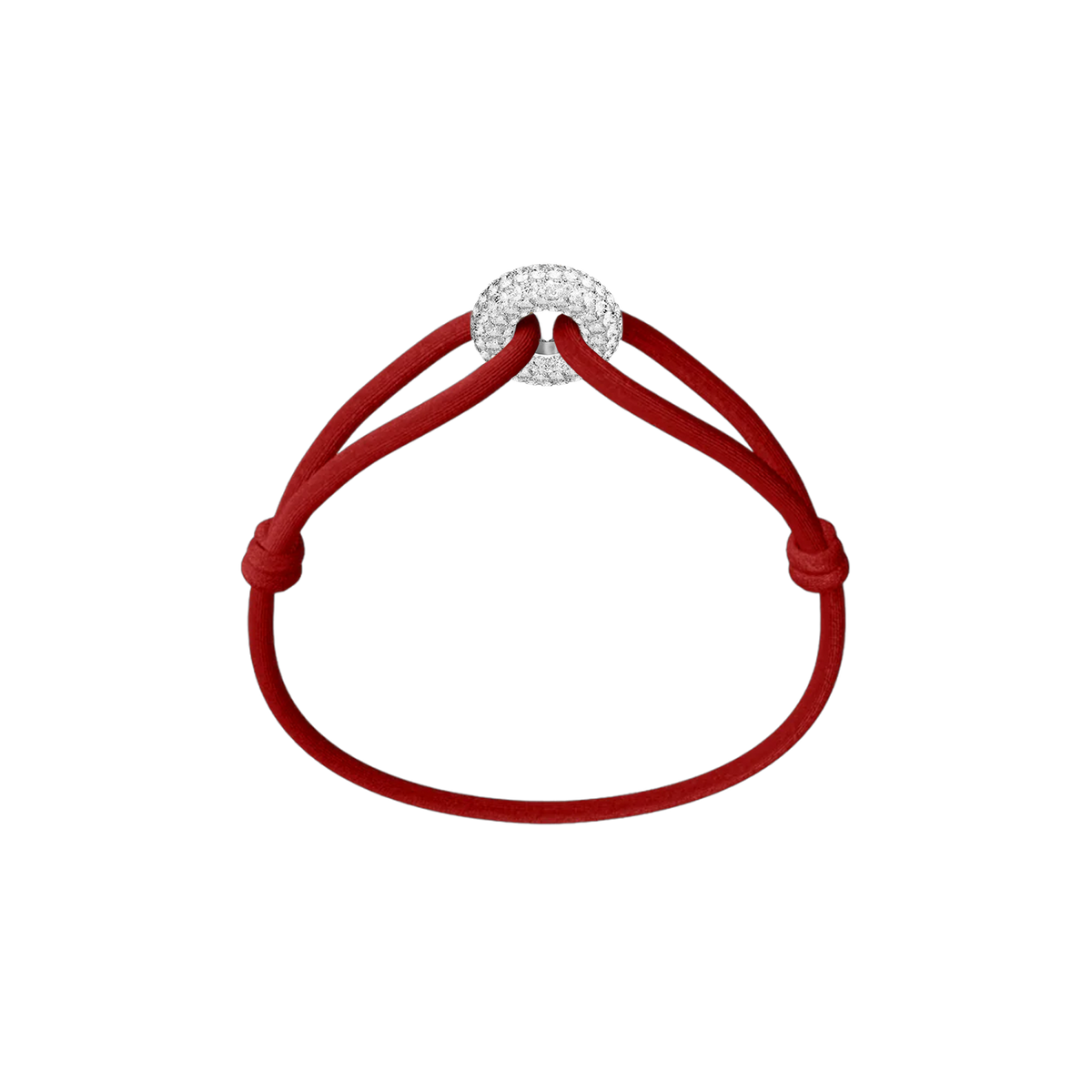 Silver Soho Pavé Cord Bracelet