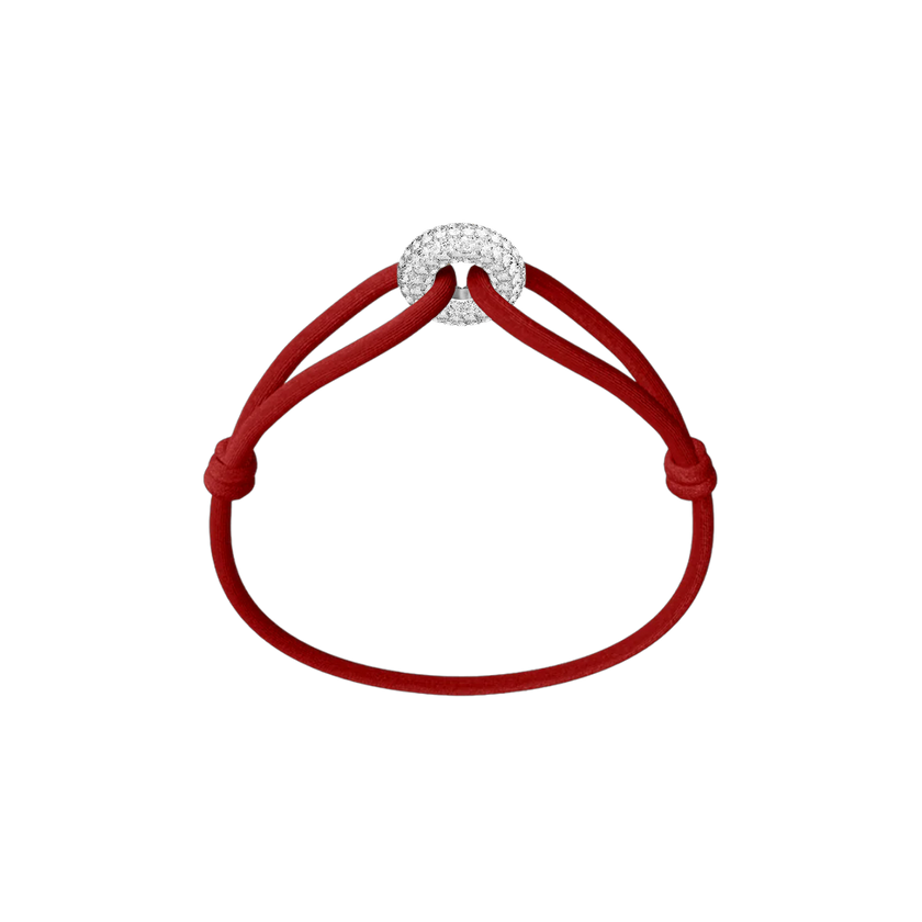 Silver Soho Pavé Cord Bracelet