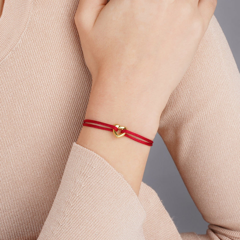 Golden Heart Kordelarmband