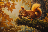 Red Squirrel Sanctuary Blanket