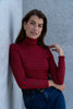 Striped Cotton Roll Neck
