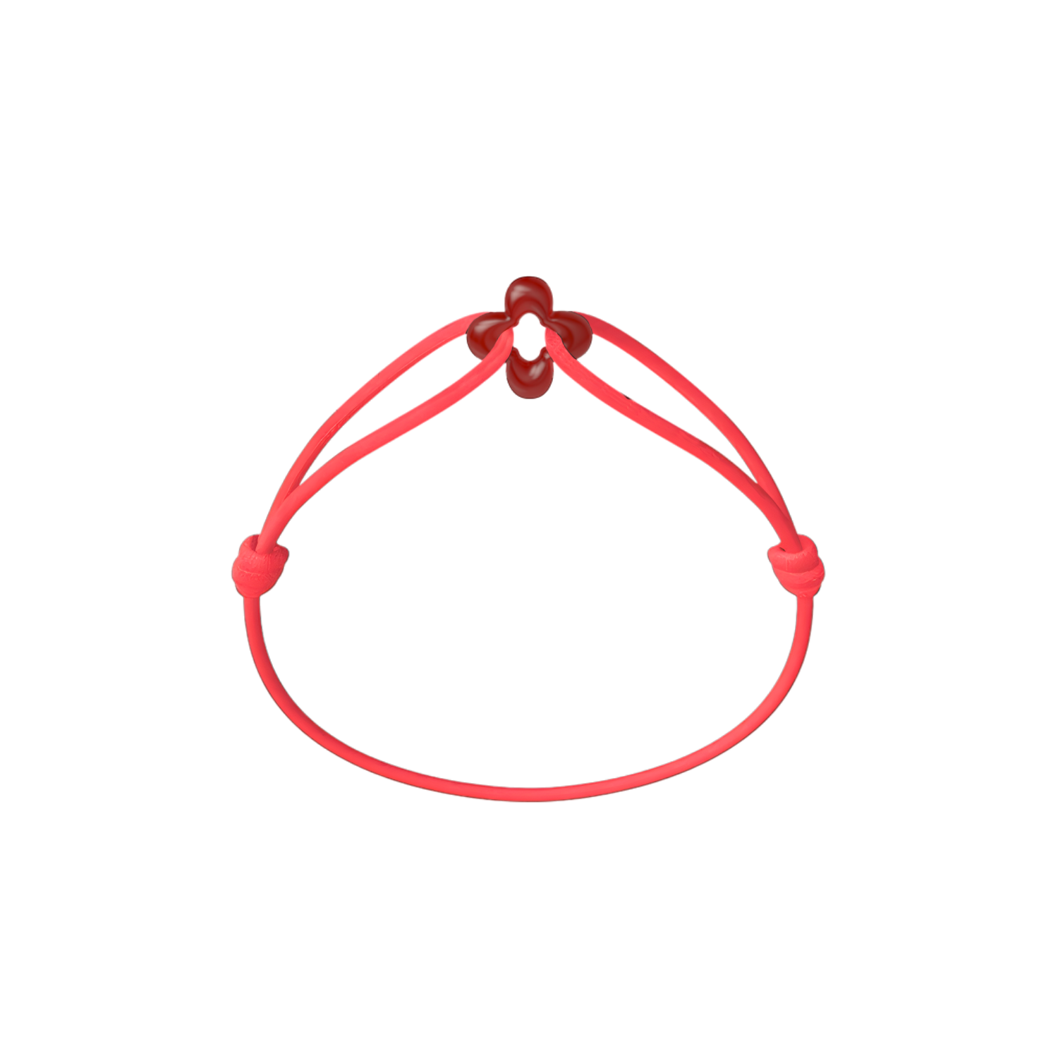 Mini Red Clover Cord Bracelet