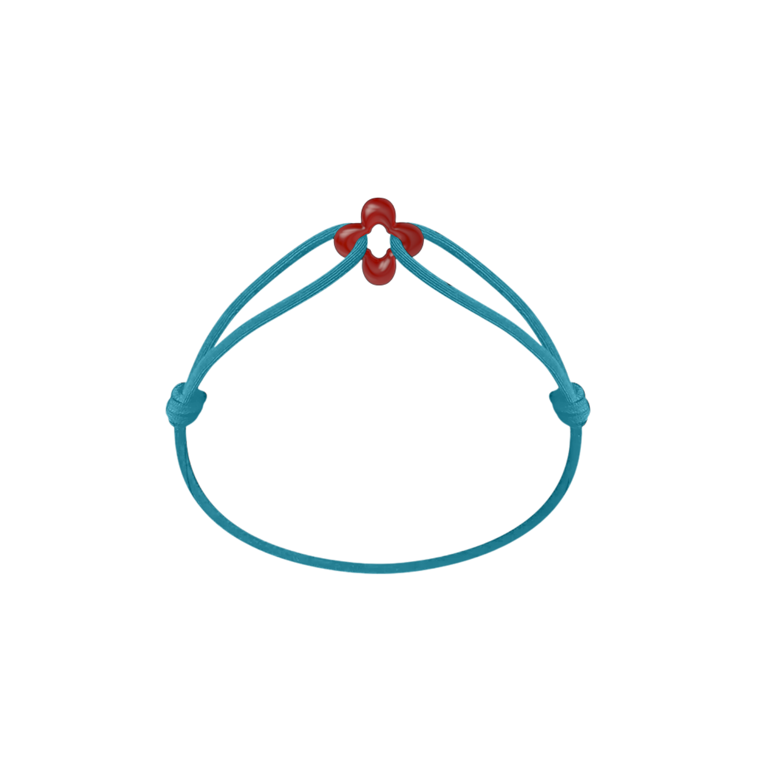 Mini Red Clover Cord Bracelet