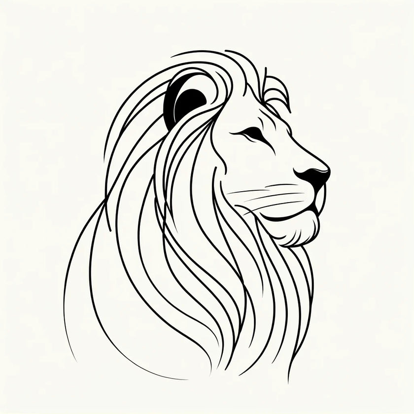 Regal Lion Silhouette Canvas