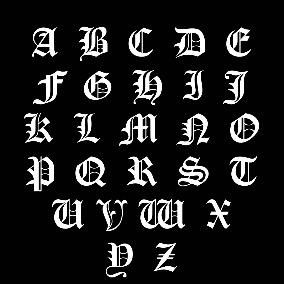 Charm Coven Gold Old English Initial Charm