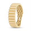 Solid Gold Ring – Ribbed Texture Modern – 14ct Gold
