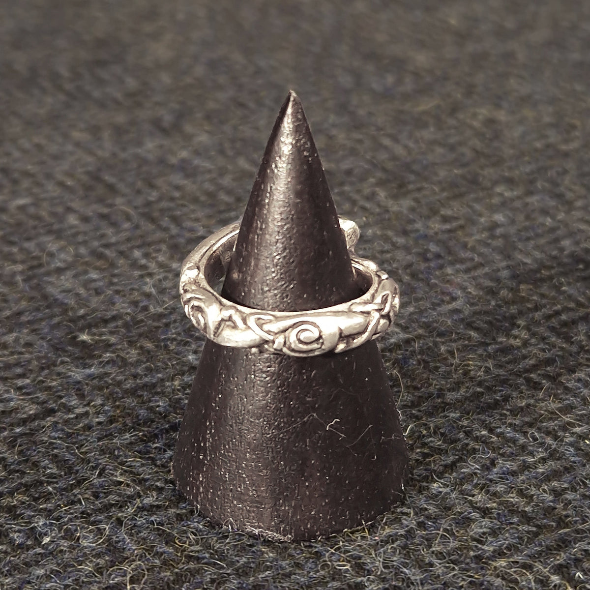 Pewter Adjustable Ringerike Ring