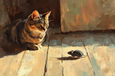 Rooftop Cat's Curious Blanket