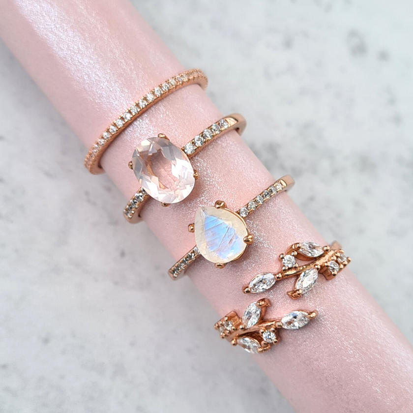 Dünner, durchgehender Memoire-Ring (1,2 mm) in Roségold