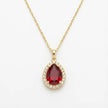 14ct/14K Gold Ruby Necklace – Ruby Glow Teardrop