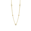 18K Gold Plated Bezel Stone Necklace