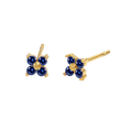 Birthstone Flower Stud Earrings