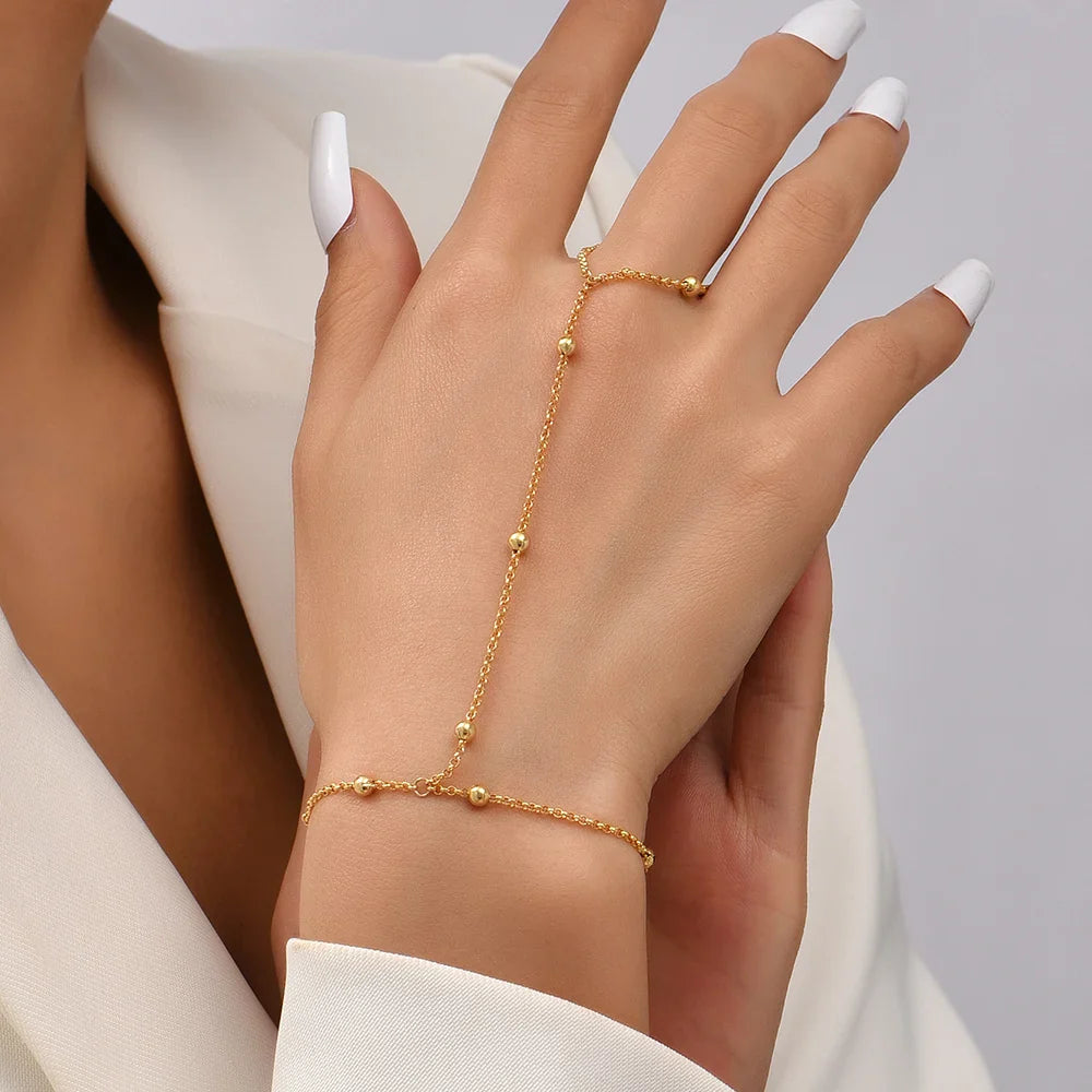 Schlangenarmband mit Perlen
