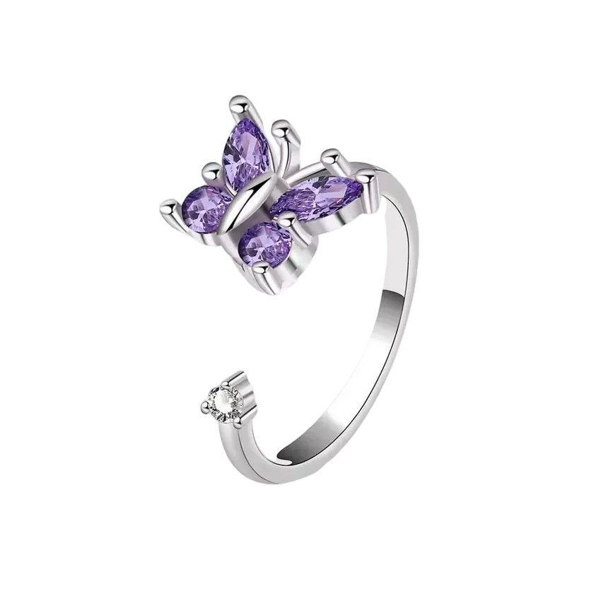 Adjustable Butterfly Spinner Ring