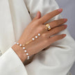 Pearl Chain Ring-to-Bracelet Hand Harness