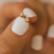 Birthstone Round Stud Earring
