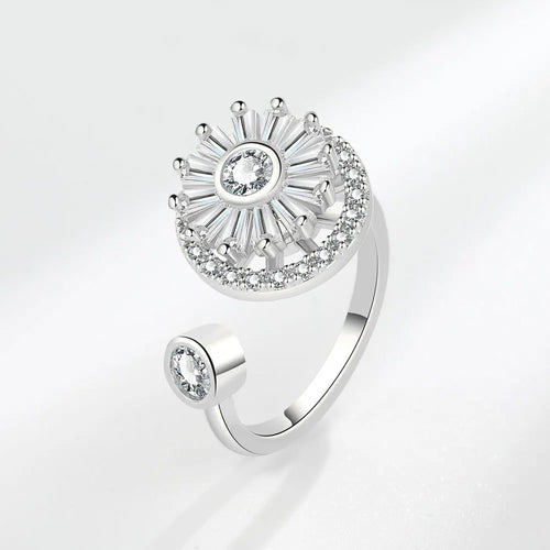 Adjustable Sunburst Spinner Ring