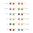 Birthstone Flower Stud Earrings