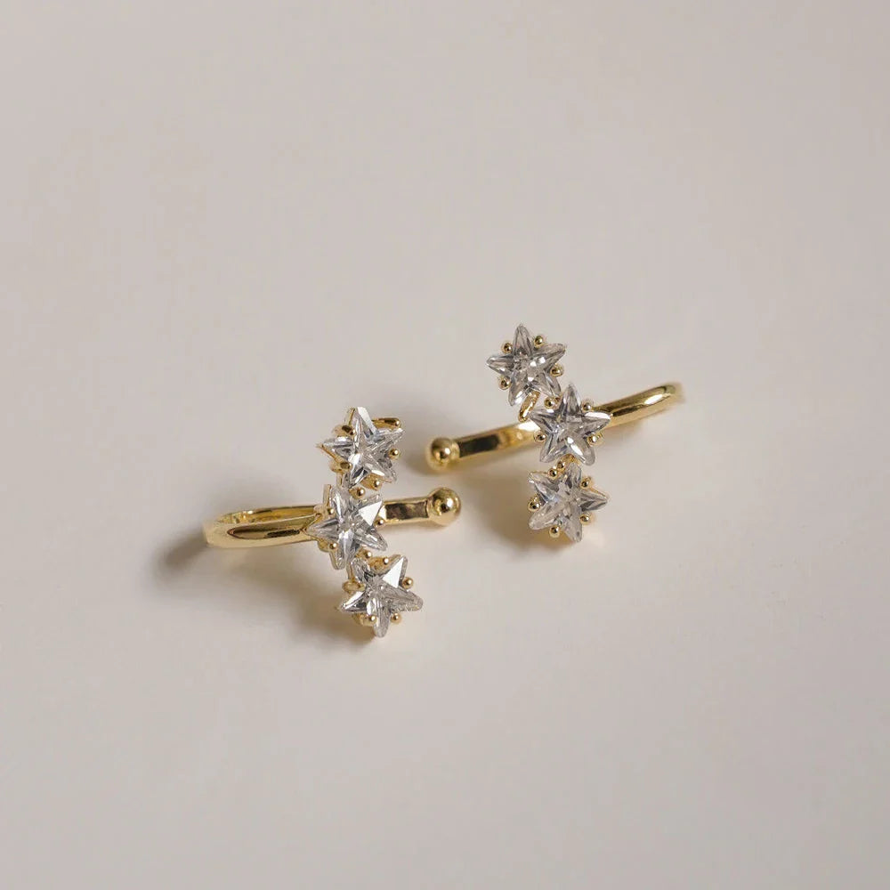 18K Gold Plated Star Ear Cuff