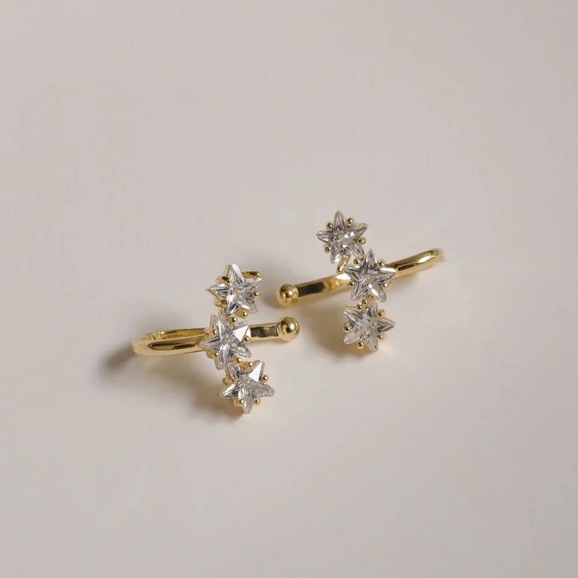 18K Gold Plated Star Ear Cuff