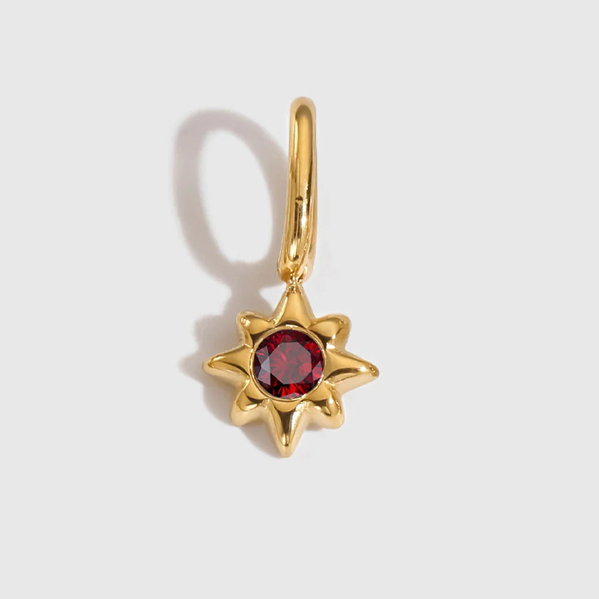 Star Pendant Birthstones Charms