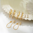 18K Gold Plated 4-Piece Chain & Stud Earring Set