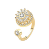 Adjustable Sunburst Spinner Ring